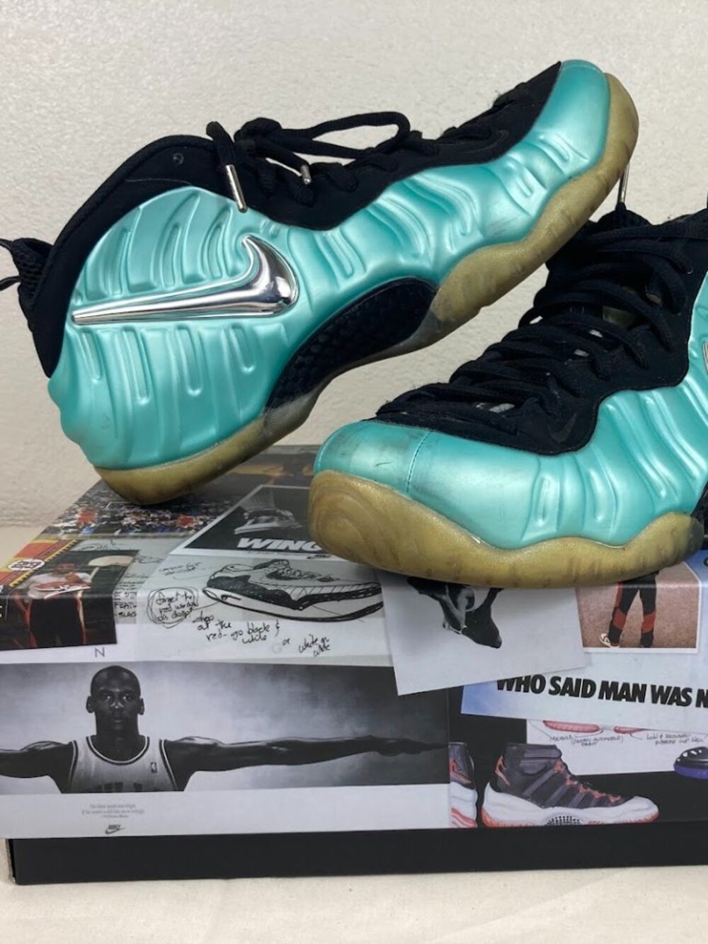 Nike Air Foamposite Pro Island Green 2017 Men's 11.5 624041-303 Shoes